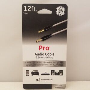 GE / GENERAL ELECTRIC Pro Audio Cable | 3.5mm Auxiliary | 12 ft / 3.6 m | 38799